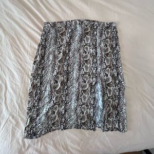 Snakeskin Midi Skirt with slit